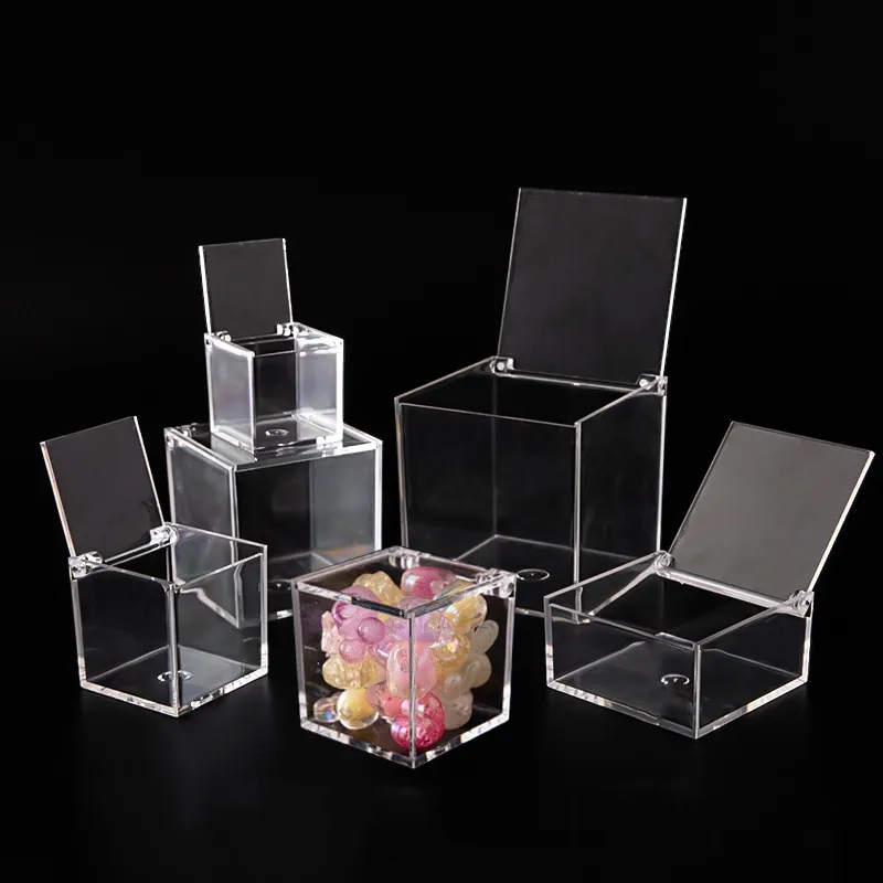 Mini Square Clear Acrylic Display Box with Lid - 3.15