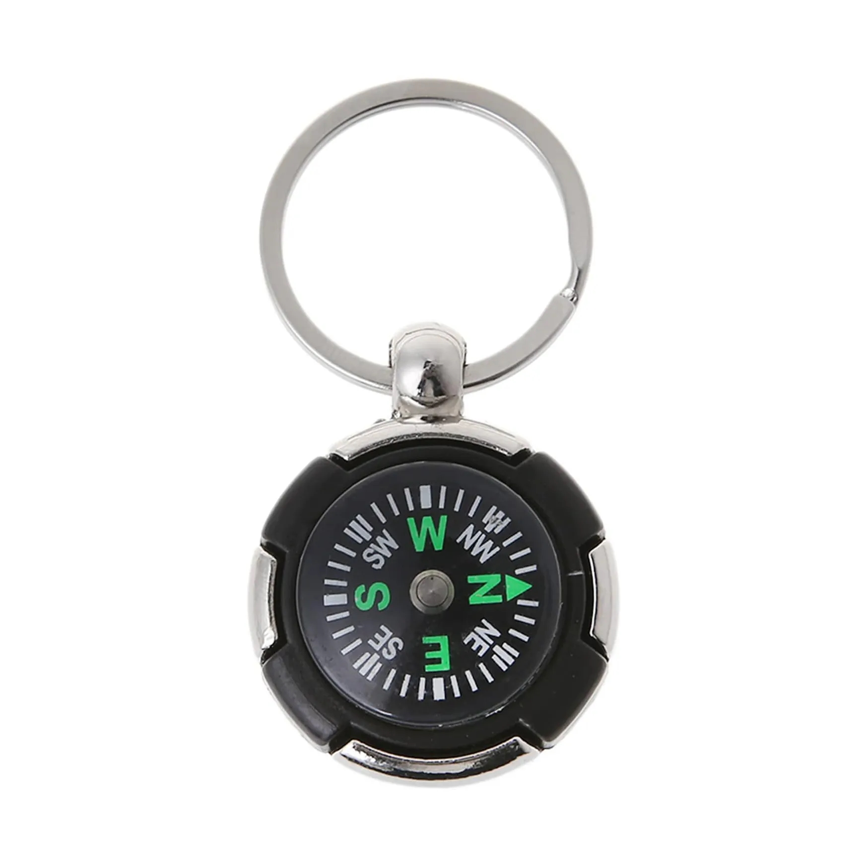 Round Tire Compass Keychain	