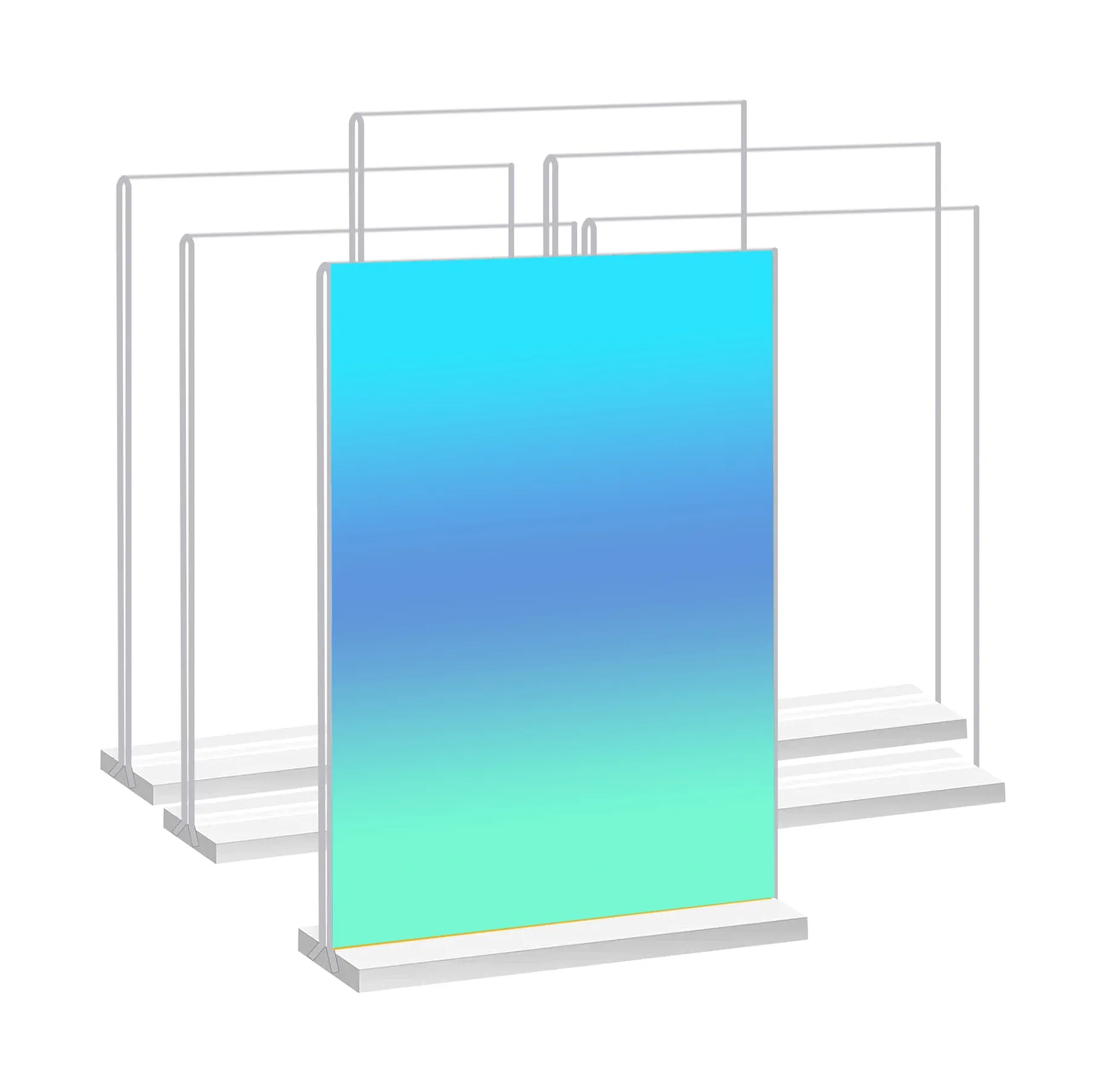 8.5x11 Vertical Clear Acrylic Sign Holder Display Stand	