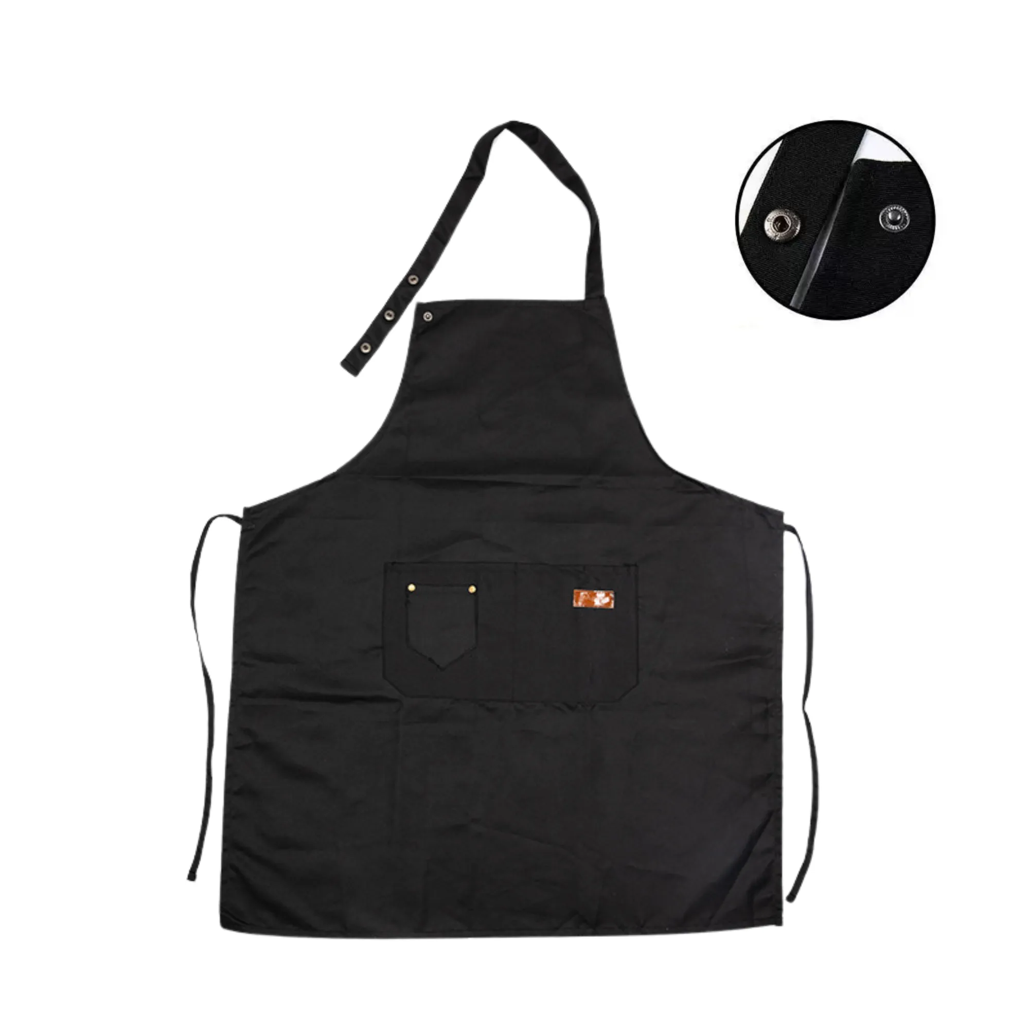 Waterproof Canvas Adjustable Unisex Apron — Polyester — Black, image 2