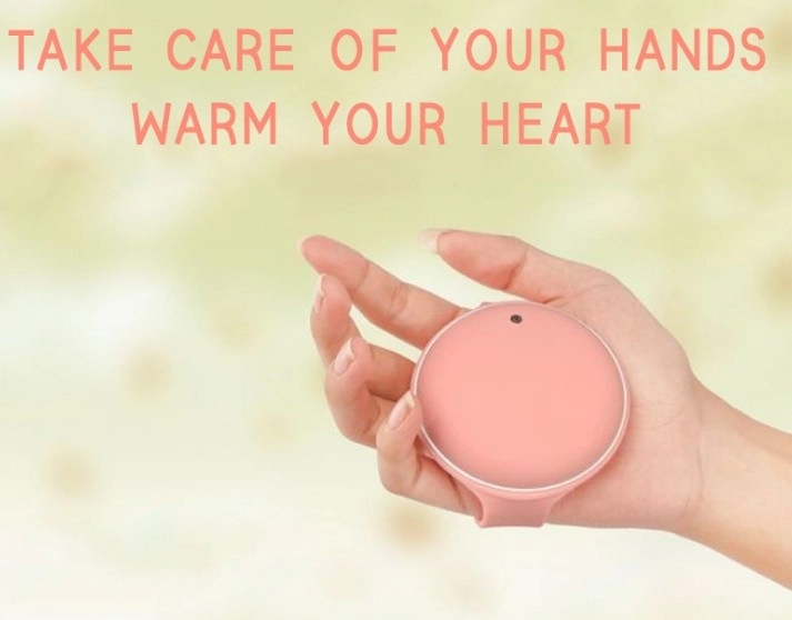 Brecelts Hand Warmer Power Bank Winter Gifts Pink Color