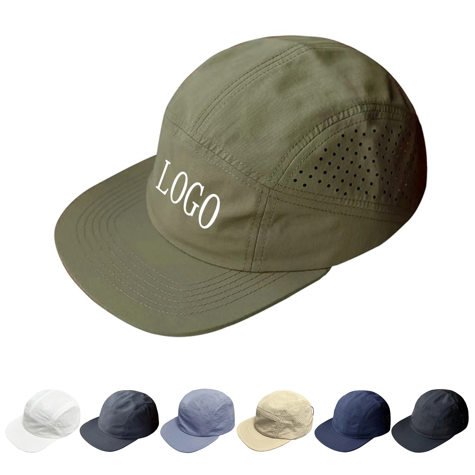 5 Panel Waterproof Nylon Camper Hat