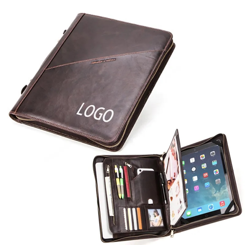 Genuine Leather Zippered Padfolio for 11" Pad