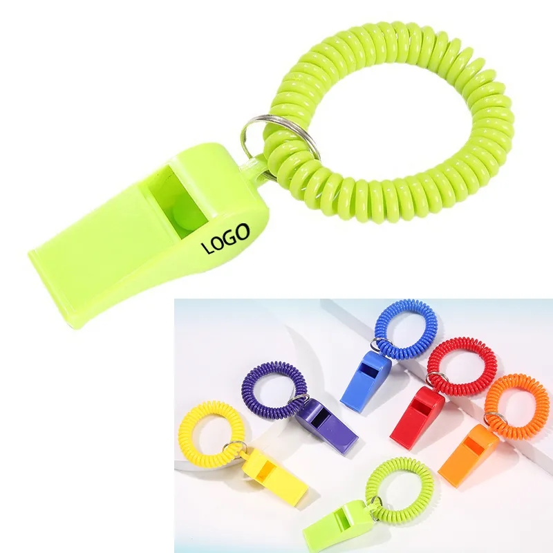 Whistle With Coil Safety Device