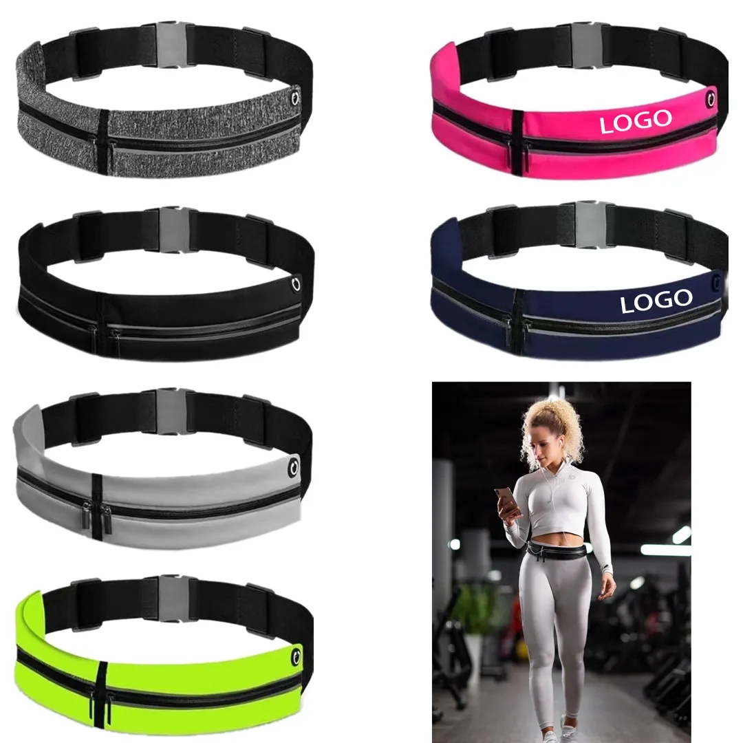 Slim Running Belt Fanny Pack (Double pockets)