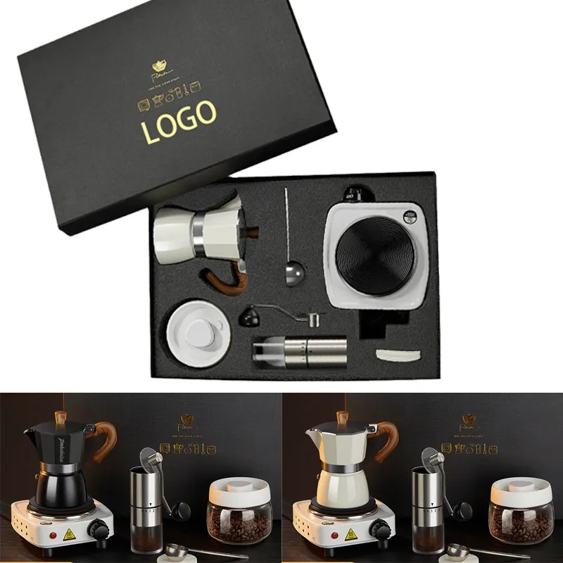 6PCS Portable Moka Pot Coffee Maker Premium Gift Box