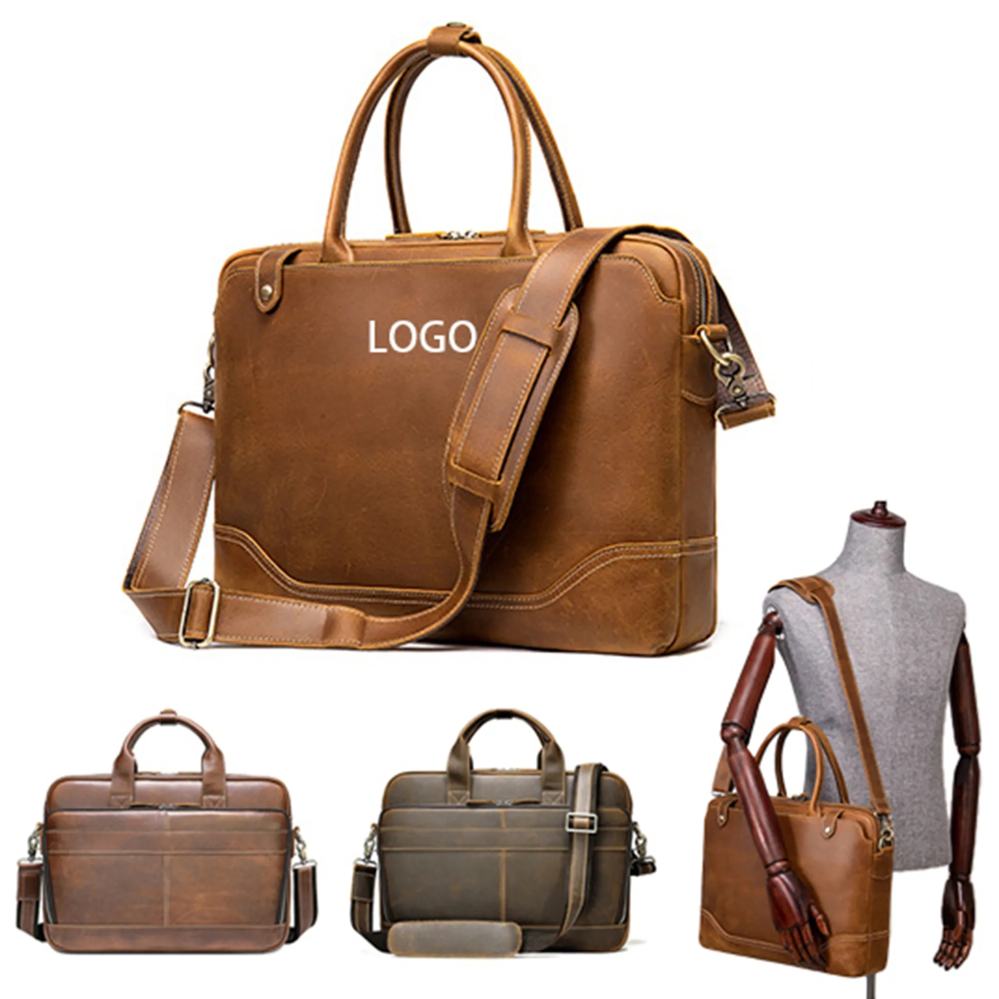 Handmade Genuine Leather Men's Briefcase