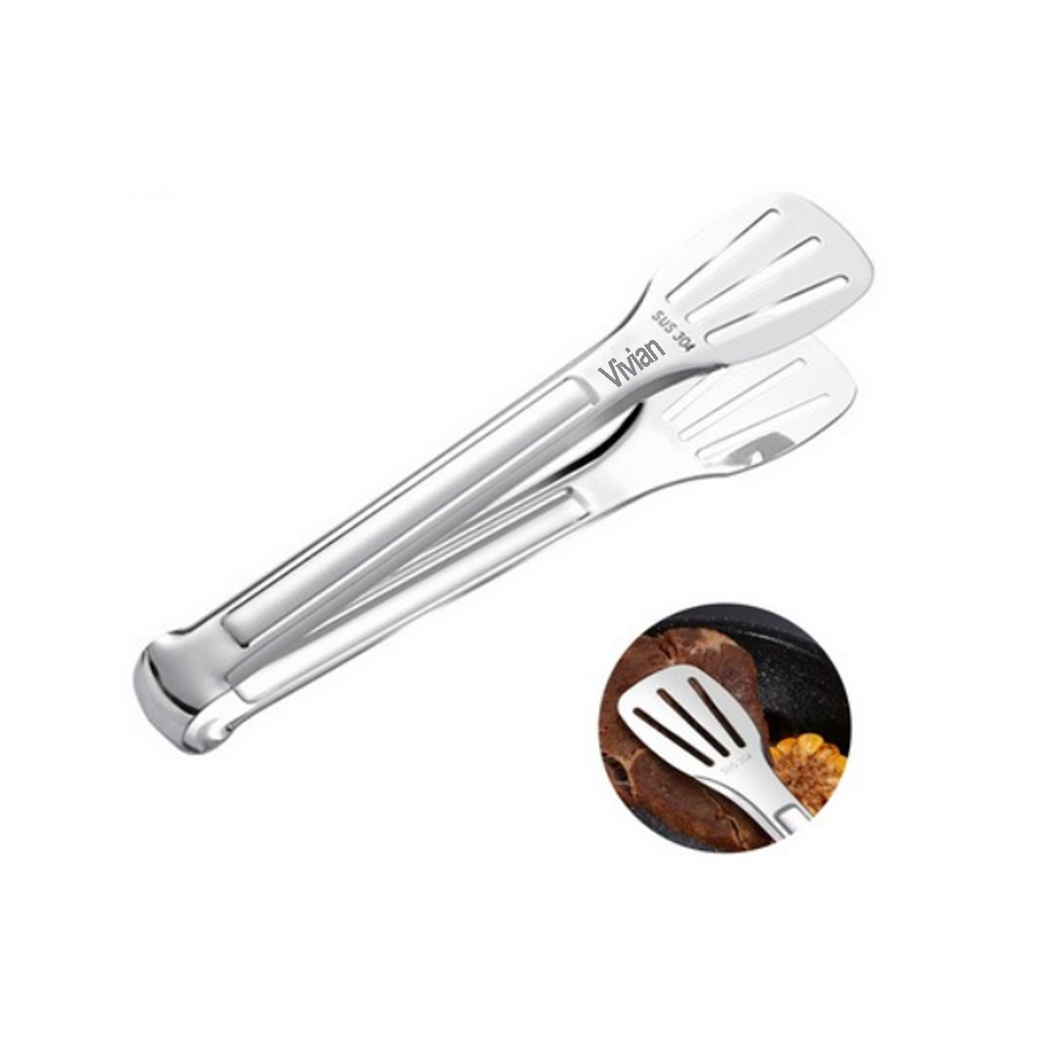 Kitchen Stainless Steel Food Tong 5