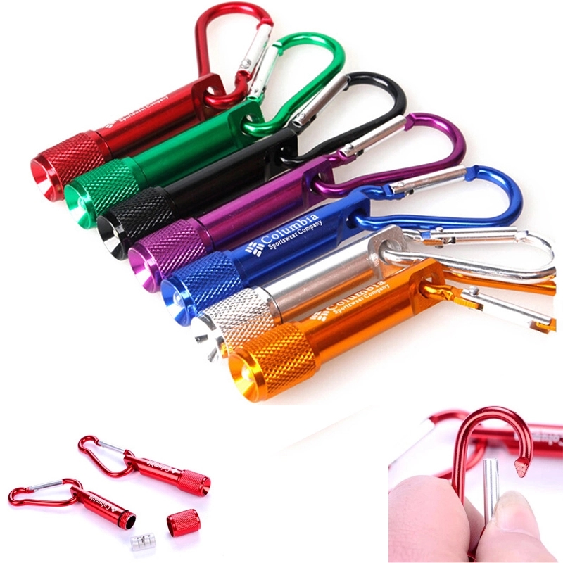 Mini LED Keychain Flashlight with Carabiner Clip 2